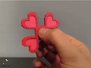 Pixel Heart Multi Spinner – Bearing-Free 3D Print