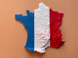 France topographic flag model 