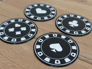 POKER CHIP Tassenuntersetzer passend zum Pokern