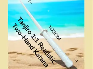 Tanjiro 1:1 Realistic Two-Hand Katana (one piece)