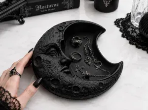 Goth Crescent Moon Jewelry Tray