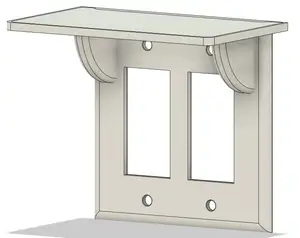 Strong Double Outlet Wall Plate Shelf Cover