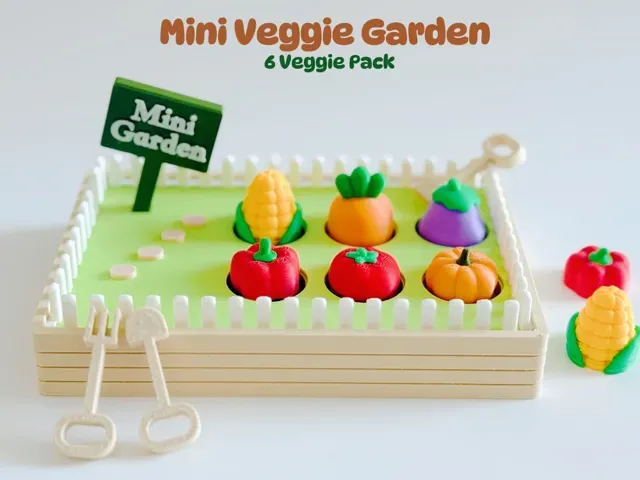 Mini Veggie Gargen & 6 Veggie Clickers