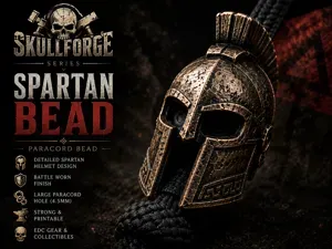 SkullForge – Fallen Spartan | Paracord-Bead