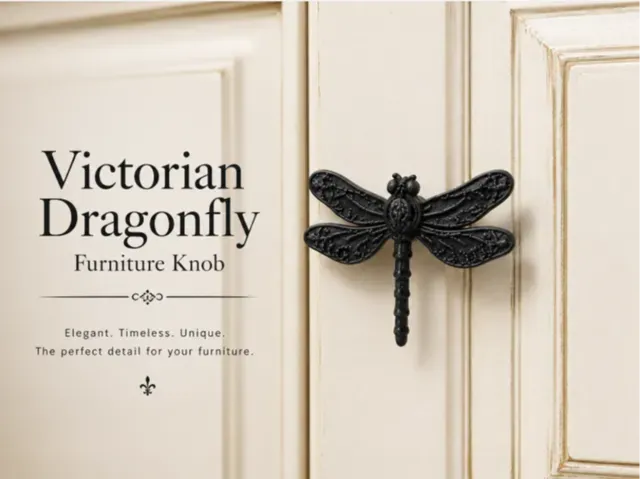 Victorian Dragonfly Furniture Knob