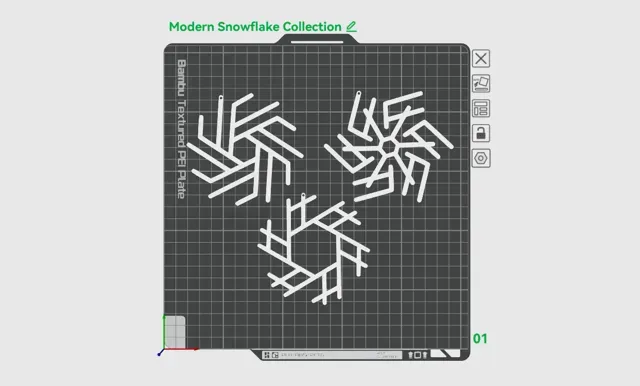 Modern Snowflake Collection - Christmas Decoration — Фото 6 из 9