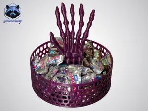 Skeleton Hand Candy Bowl - Free Comm Use