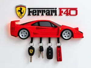 Ferrari F40 – Support mural porte-clés