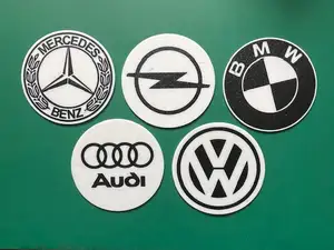 Drinks Coffee Beer Coasters Car Brands black&white