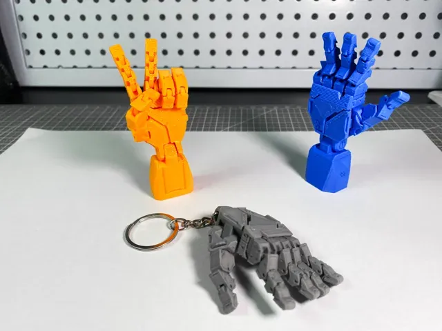 One‑piece printed super mini robotic palm-movable