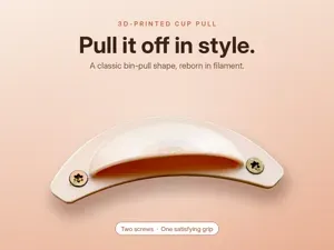 Classic Cup Drawer Pull – Screw-Mount Bin Handle