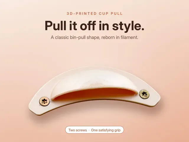 Classic Cup Drawer Pull – Screw-Mount Bin Handle