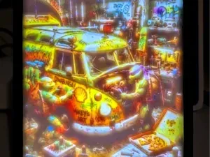 TMNT Michelangelo VW BUS LITHO