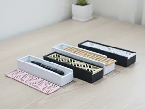 Sliding Lid Desk Organizer / Pencil Case 4 set