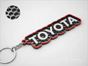 Toyota honeycomb logo keychain
