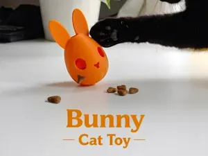 Bunny cat toy - Easter Egg treat toy