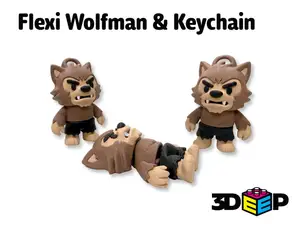Flexi Wolfman & Keychain - NO SUPPORTS