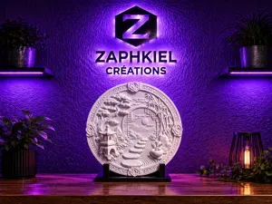 Tableaux Rond 3D Zen v.1