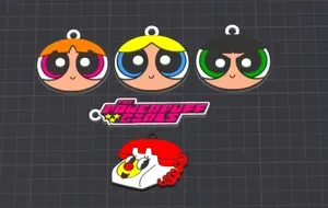 power puff girls keychains/charms(free commercial)