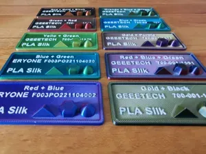 Filament sample card for Multicolored Filament