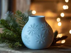 Let It Snow Vase for Christmas Decor