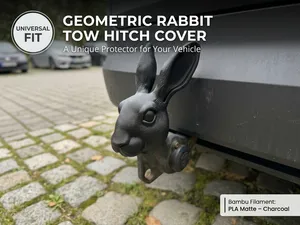 Geometric Rabbit Tow Hitch Ball Cover