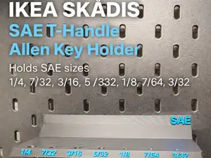 IKEA SKADIS SAE T-Handle Allen Key Holder