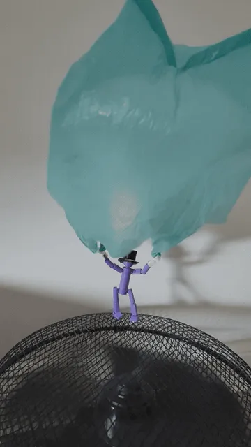 Blank Articulated Stickman Figurine (w Magnets) — Image 9 of 10