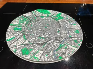 Aachen Topographic City Map Display