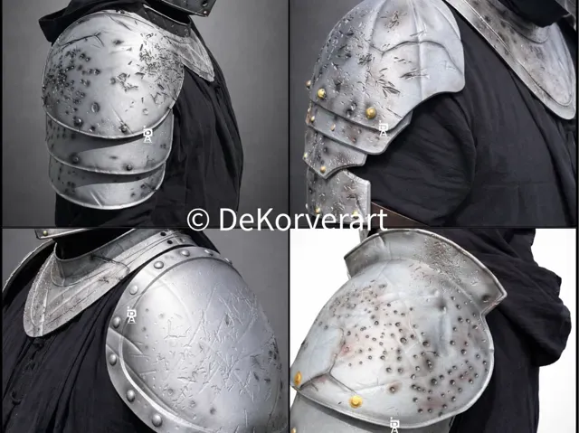 Medieval damaged shoulder Armor 