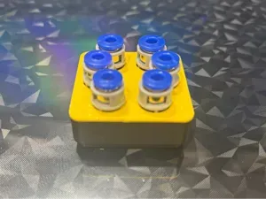 Gridfinity Bin for PTFE Tube Couplers (1x1)