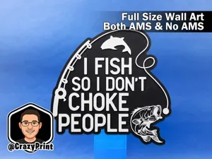 Funny Fishing Wall Art / Sign - No AMS