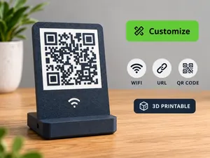 Customizable QR code with stand