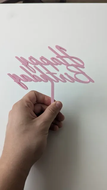 Happy Birthday Cake Topper & Sign — Image 3 of 7