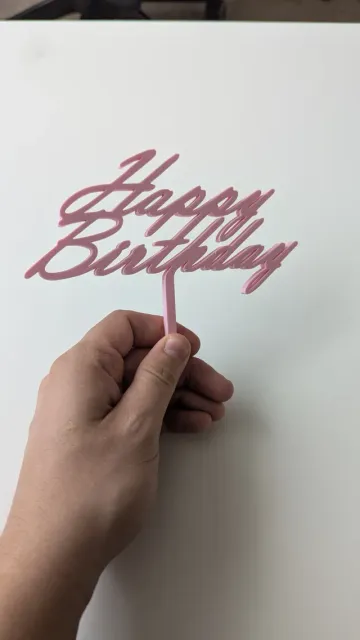 Happy Birthday Cake Topper & Sign — Image 4 of 7