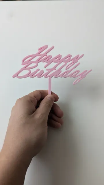 Happy Birthday Cake Topper & Sign — Image 2 of 7