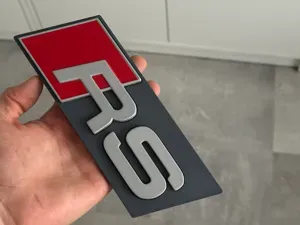 Audi RS Style Badge – 3D Printed & Painted