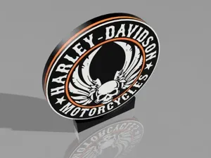 HARLEY-DAVIDSON ROUND LED LIGHTBOX