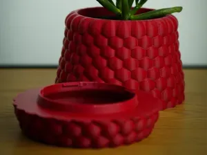 PLANTER WITH TWISTABLE DRIP TRAY - BUBBLES