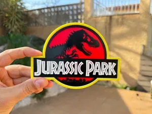 Jurassic Park Logo – Multicolor Layers + Keychain
