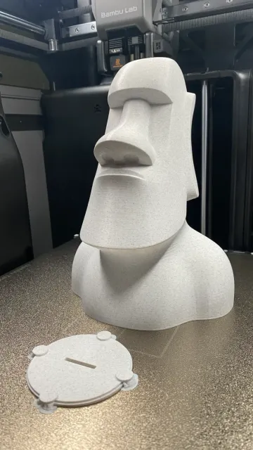 Moai Skulptur Spardose, Deckel mit Verschluss — Фото 8 из 8
