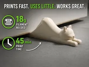 Stretching Cat Door Stopper