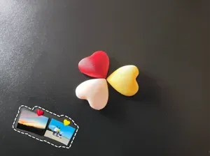 爱心冰箱贴相框|磁吸冰箱贴相框|无框相框|（一体成型，20分钟速打）