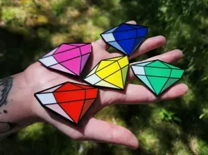 Spyro 1 Gem Magnets Sets - Side/Angled Views