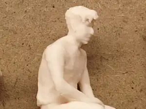 Seated Man Figure for Dioramas (Scalable)