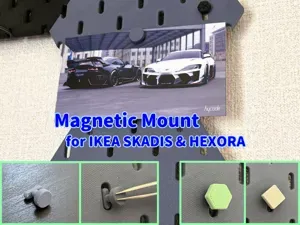 Magnetic Mount for IKEA SKÅDIS & HEXORA