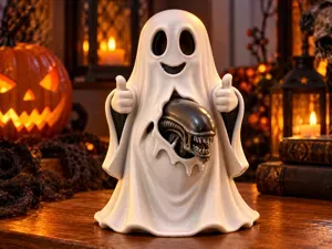 Ghostly Xenomorph – Alien Halloween Fan Art