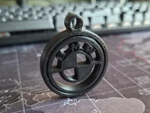 Rotating BMW keychain