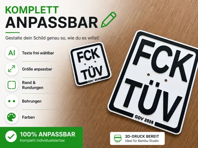 anpassbar Mofa Roller E-Scooter Fun-Schild