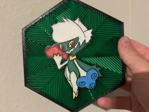 #407 Roserade Hex Wall Art